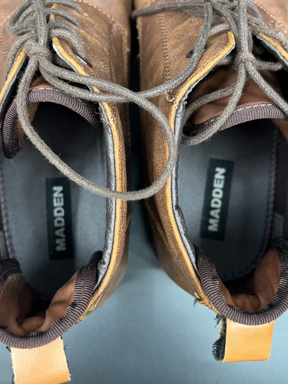 Madden by Steve Madden Men's Bulit Chukka Ankle Boots Size 12M Brown Lace up